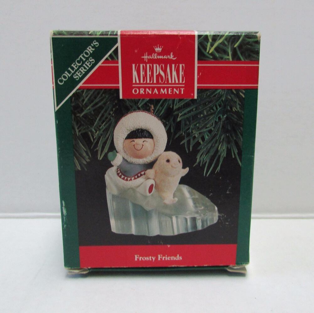 1990 Hallmark Frosty Friends Keepsake Ornament Seal Eskimo 11th in Series #11